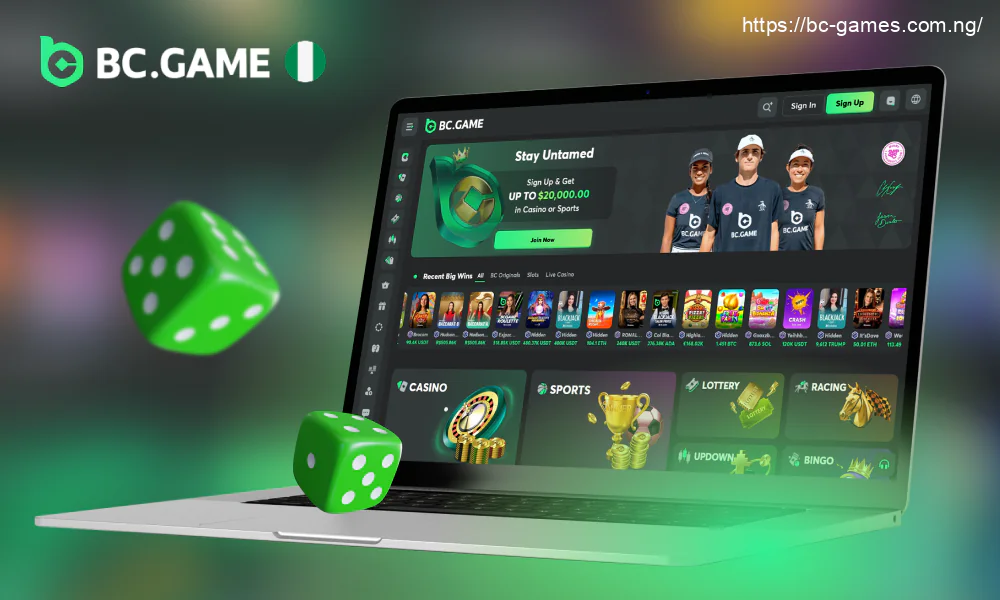 BC Game is a contemporary platform for sports betting and online casino games in Nigeria